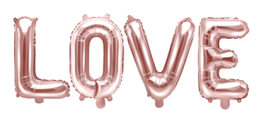 XXL Folienballon - LOVE Buchstaben, roségold - 140cm x 35cm